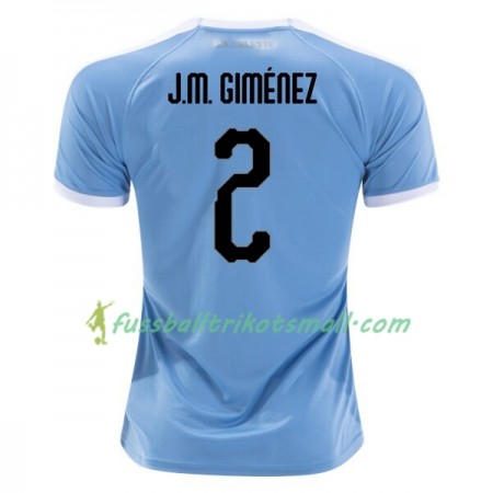 Fußballtrikots Uruguay Jose Gimenez 2 Copa América 2019 Kurzarm Heimtrikotsatz kaufen